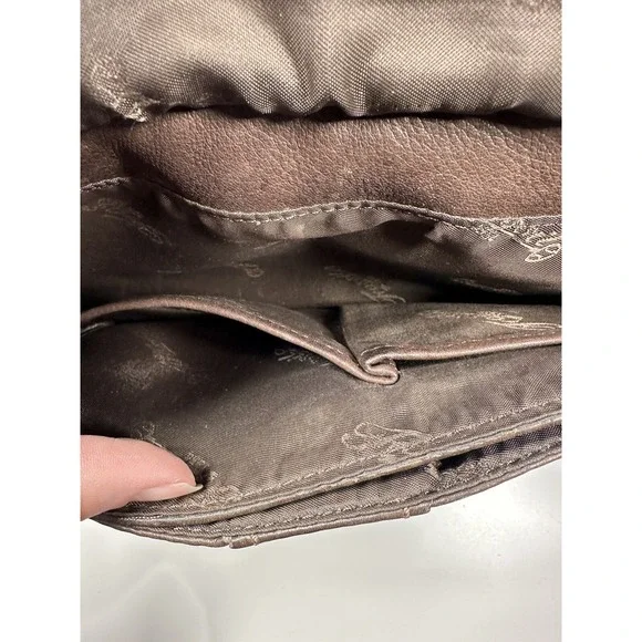 Vintage Fossil 1954 Crossbody Genuine Leather Bag Organizer Dark Brown 75082 - Picture 11 of 16